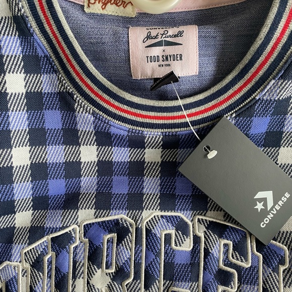 Todd Snyder-Converse collaboration tartan sweatshirt. - Picture 2 of 3